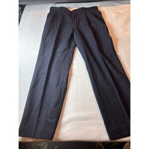 Polo By Ralph Lauren Mens Black Pleated Formal Dress Pants 34x30